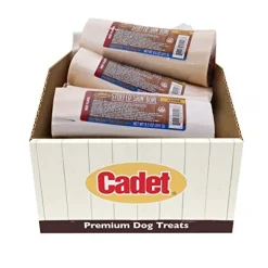 Cadet Stuffed Shin Bone Natural Dog Chews - Beef - 5-6 In - 18 Pack
