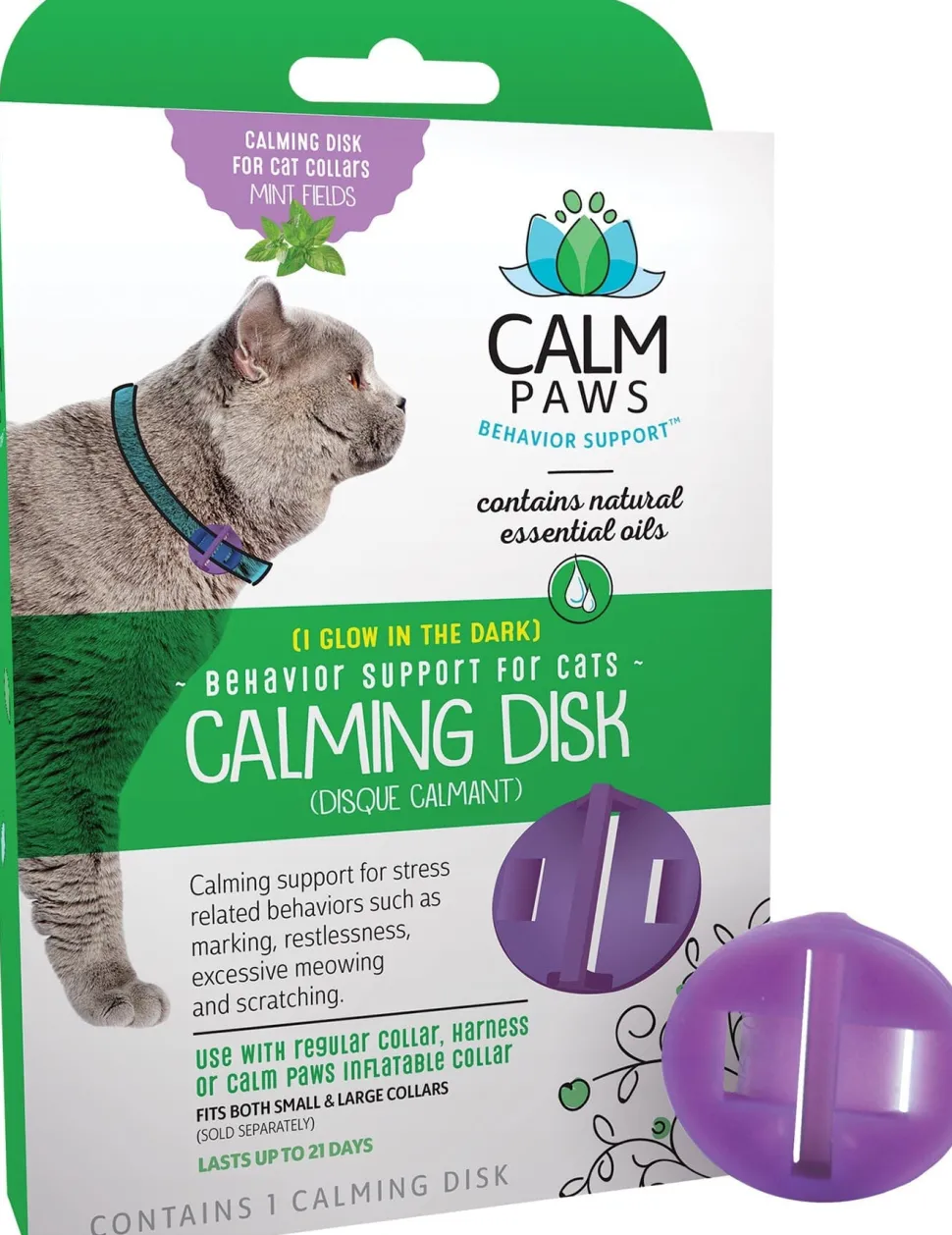 Calm Paws Calming Disk Medallion Cat - O/S