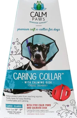 Calm Paws Caring Dog Collar with Calming Disk for Dogs - Large