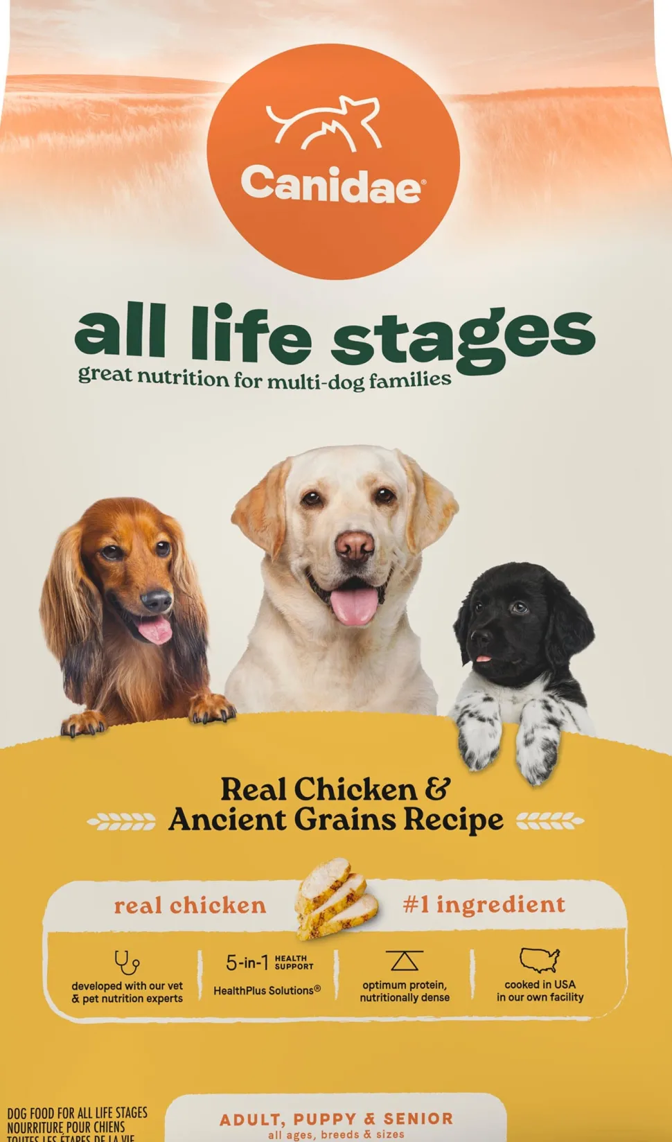 Canidae All Life Stages Premium Dry Dog Food - Real Chicken & Ancient Grains Recipe - 40 Lbs