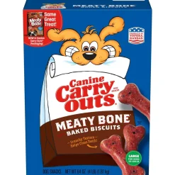 Canine Carry Outs Meaty Bone Baked Biscuits Dog Treats - 64 Oz - Large