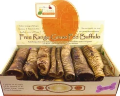 Canine Caviar Free-Range Fed Buffaroos Natural Dog Chews - 6 Inch - 14 Count