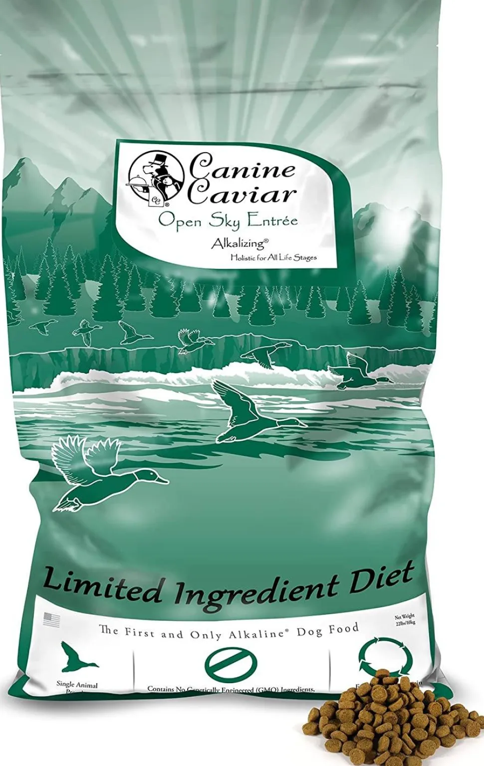 Canine Caviar Open Sky Grain-Free All Life Stages Duck & Quinoa Dry Dog Food - 22 lb Bag