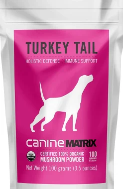 Canine Matrix 100gram (4oz) Turkey Tail Organic Mushroom Dog Supplements - 4 oz