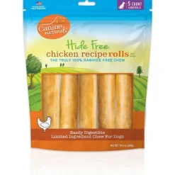 Canine Naturals Hide-Free Chicken Rolls Natural Dog Chews - 7 Inch - 3.8 oz - 21 Count