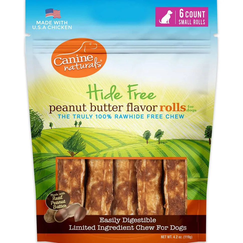 Canine Naturals Hide-Free Peanut Butter Chewy Dog Treats - 7 Inch - 3.8 oz - 21 Count