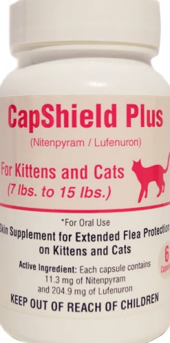 Capshield Plus Flea and Tick Protection Tablets for Cats - 7 - 15 Lbs - 6 Count