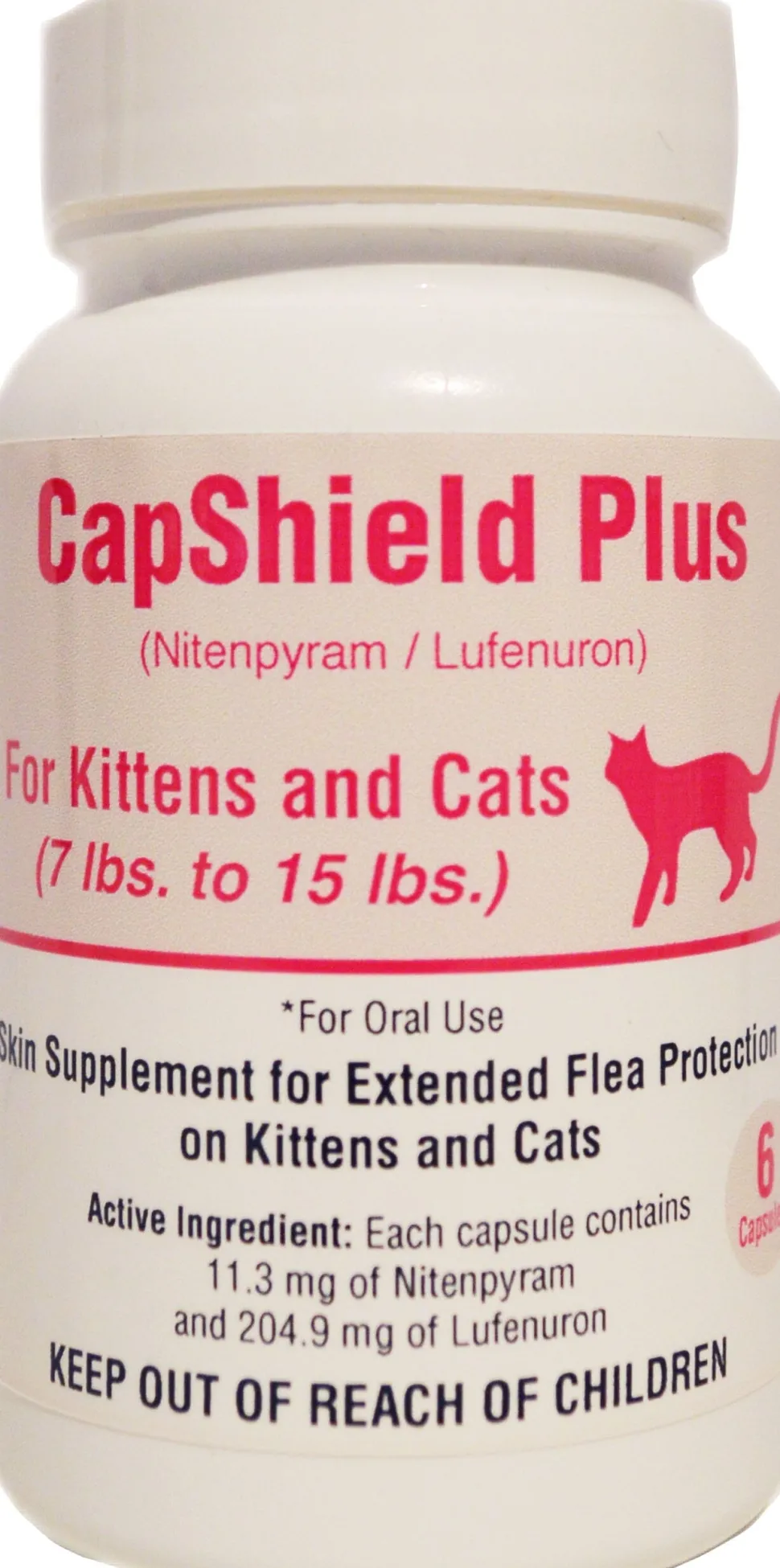Capshield Plus Flea and Tick Protection Tablets for Cats - 7 - 15 Lbs - 6 Count
