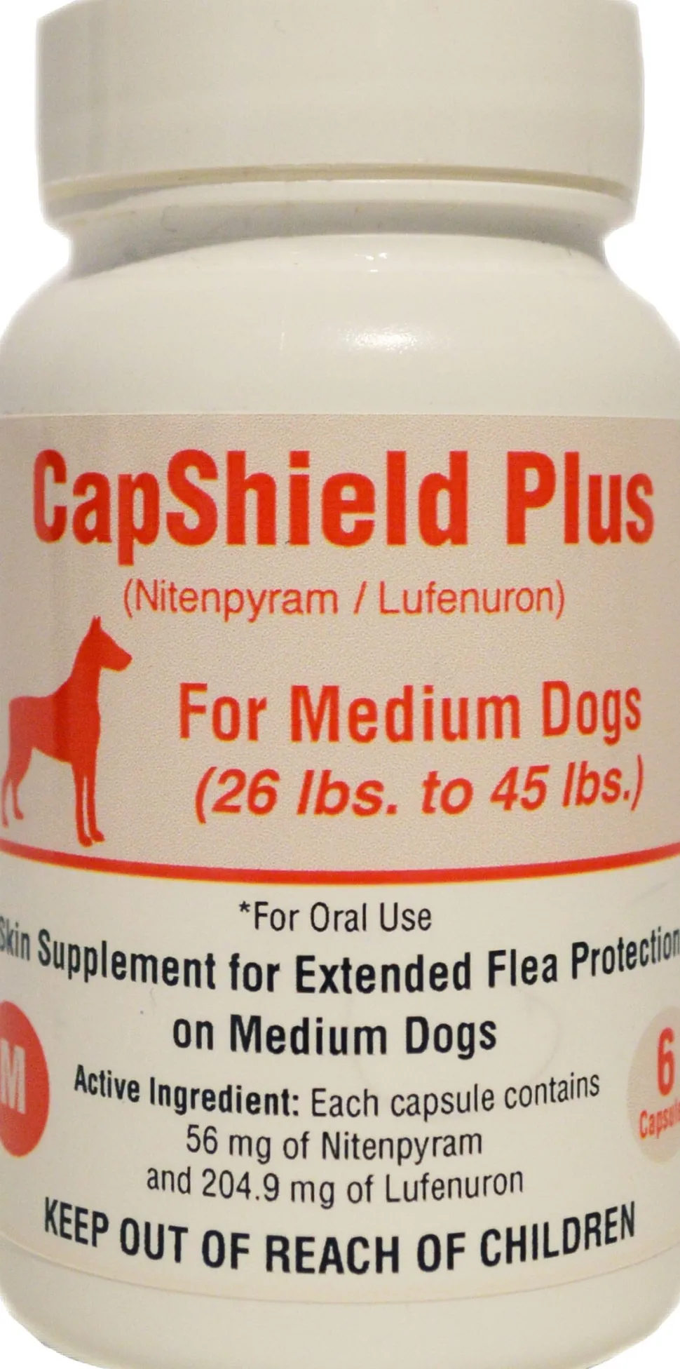 Capshield Plus Flea and Tick Protection Tablets for Dogs - 26 - 45 Lbs - 6 Count