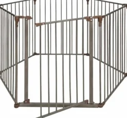 Carlson Pet Convertible Metal Yard Pet Playpen and Gate - White - L: 29-52" X W: 2" X H: 32"