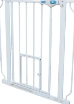 Carlson Pet Extra-Tall Walk-Through Metal Pet Gate with 10X7" Door - White - L: 29-52" X W: 2" X H: 41"