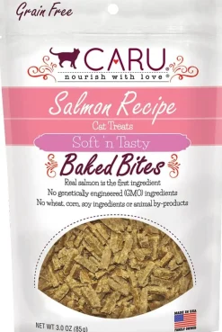 Caru Natural Salmon Recipe Bites Soft and Chewy Cat Treats - 3 oz