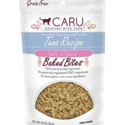 Caru Natural Tuna Recipe Bites Soft and Chewy Cat Treats - 3 oz