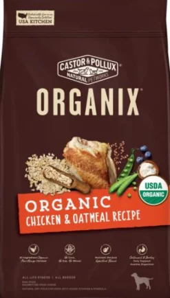 Castor and Pollux Organix Chicken and Oatmeal Dry Dog Food - 18 Lbs