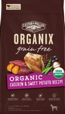 Castor and Pollux Organix Grain-Free Chicken and Sweet Potato Dry Dog Food - 10 Lbs