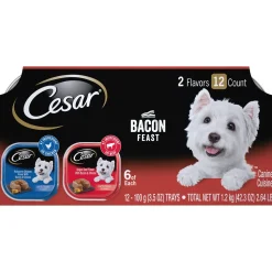 Cesar Canine Cuisine Bacon Lovers Multi-Pack Wet Dog Food - 3.5 oz - Case of 24