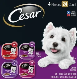 Cesar Canine Cuisine Classic Multi-Pack Wet Dog Food - 3.5 oz - Case of 24