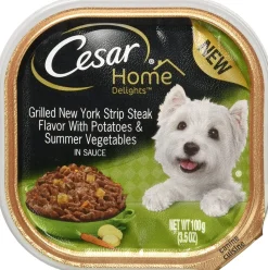 Cesar Canine Cuisine Home Delights NY Strip w/Potatoes & Summer Vegetables Wet Dog Food - 3.5 oz - Case of 24