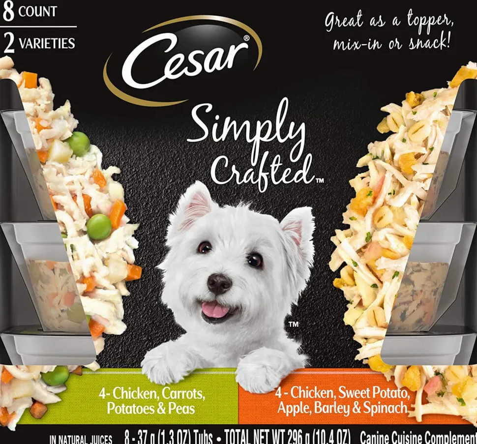 Cesar Simply Chicken, Carrots, Sweet Potato and Apple Multi-Pack Wet Dog Food - 3.5 oz - Case of 16