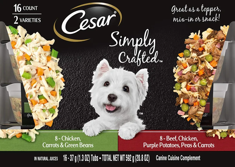 Cesar Simply Crafted Multipack Wet Dog Food - 1.3 oz - Case of 32