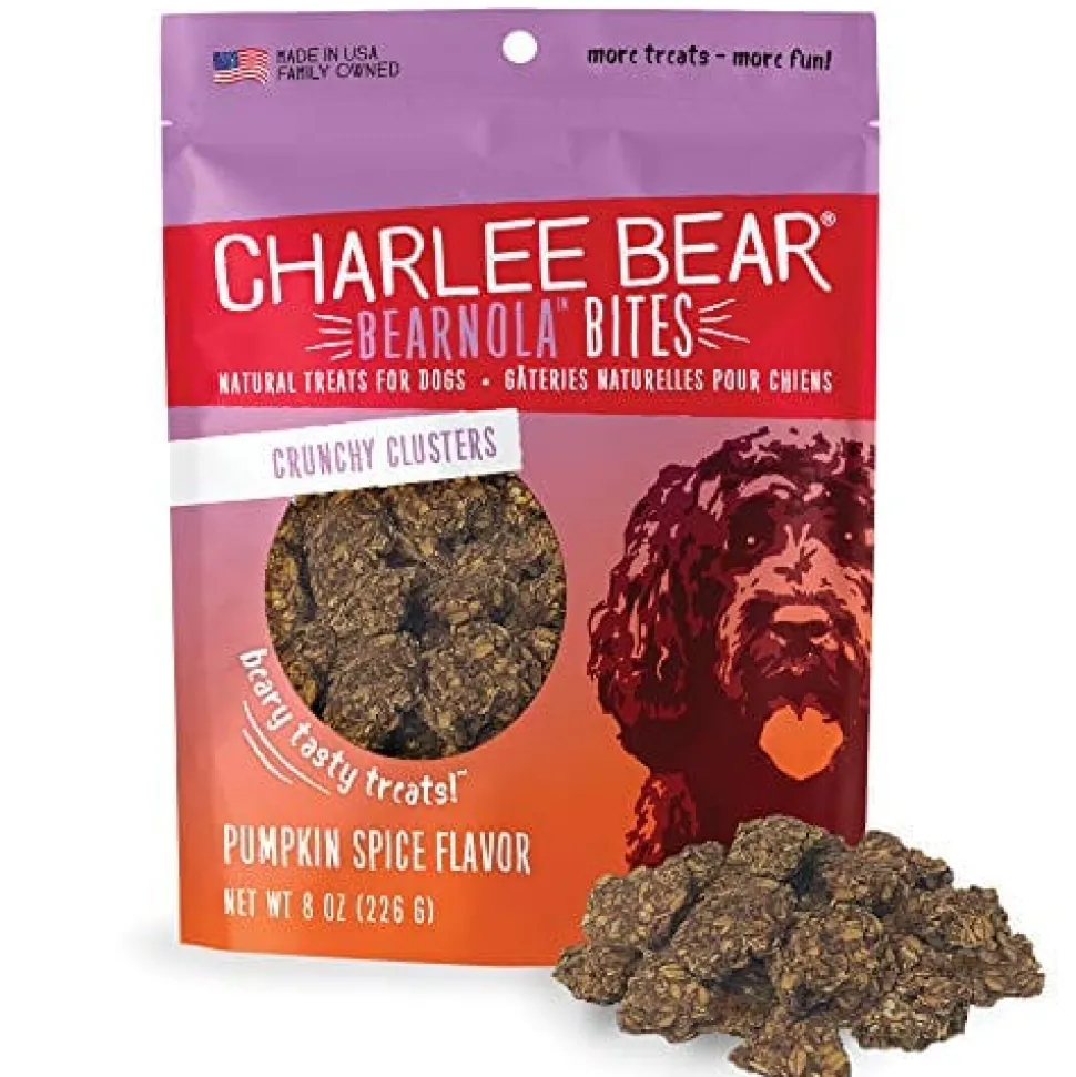 Charlee Bear Bearnola Bites Soft and Chewy Dog Treats - Pumpkin Spice - 8 Oz