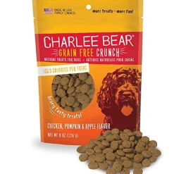 Charlee Bear Grain-Free Crunch Soft and Chewy Dog Treats - Chicken and Pumpkin - 8 Oz
