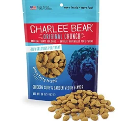 Charlee Bear Original Crunch Soft and Chewy Dog Treats - Chicken Soup and Garden - 16 Oz
