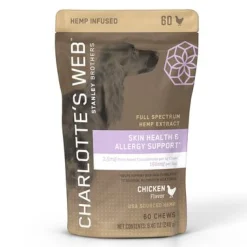 Charlotte's Webb Dog Hemp Skin Healthy Chew - 60 Count