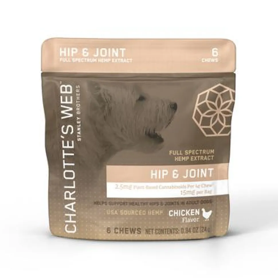 Charlotte's Webb Dog Hemp Hip and Joint Chew 6PC DSP - Case of 6