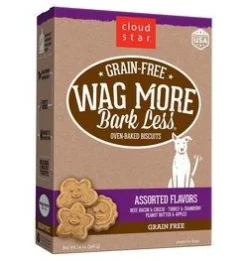 Cloud Star Grain-Free Wag More Bark Less Assorted Flavors Oven Baked Dog Biscuit Treats - 14 oz Box