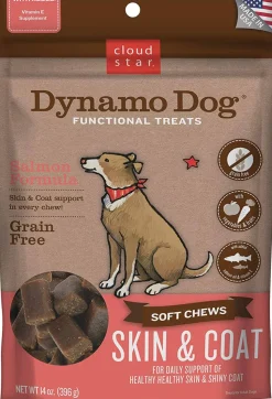 Cloud Star Skin & Coat Dynamo Dog Salmon Soft and Chewy Dog Treats - 14 Oz