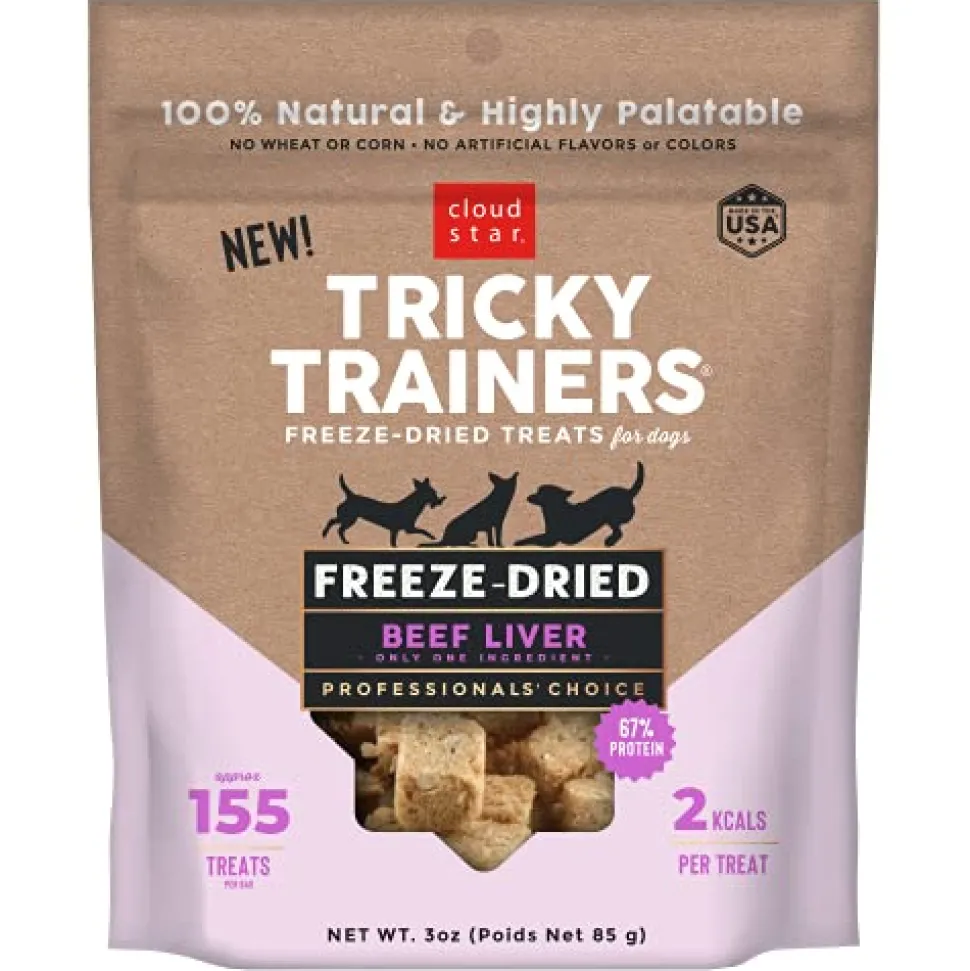 Cloud Star Tricky Trainers Freeze Dried Beef Liver Freeze-Dried Dog Treats - 3 oz
