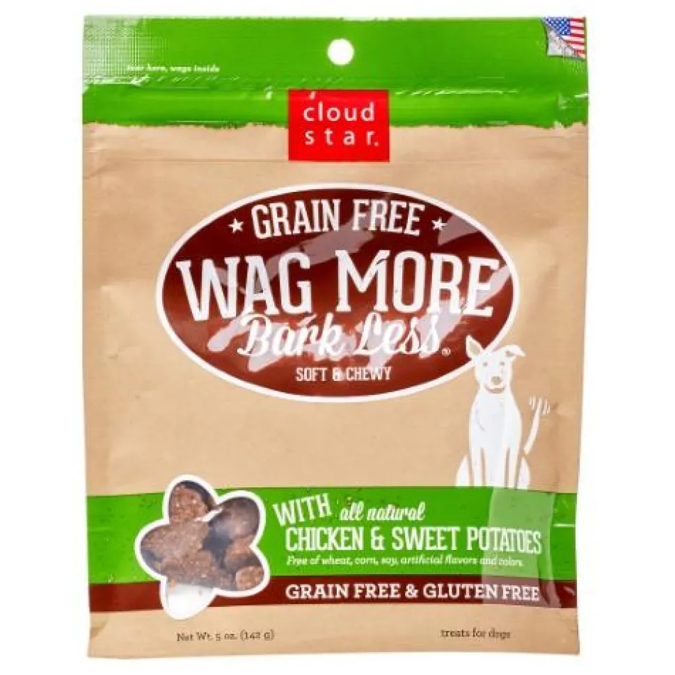 Cloud Star Wag More Bark Less Grain-Free Chicken & Sweet Potato Soft and Chewy Dog Treats - 5 oz Bag