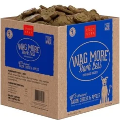 Cloud Star Wag More Bark Less Bulk Boxes Baked Bacon & Cheese Biscuit Dog Treats - 20 lb Box