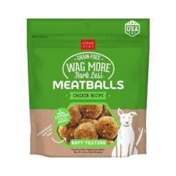 Cloud Star Wag More Bark Less Chicken Recipe Meatballs - 14 oz Bag
