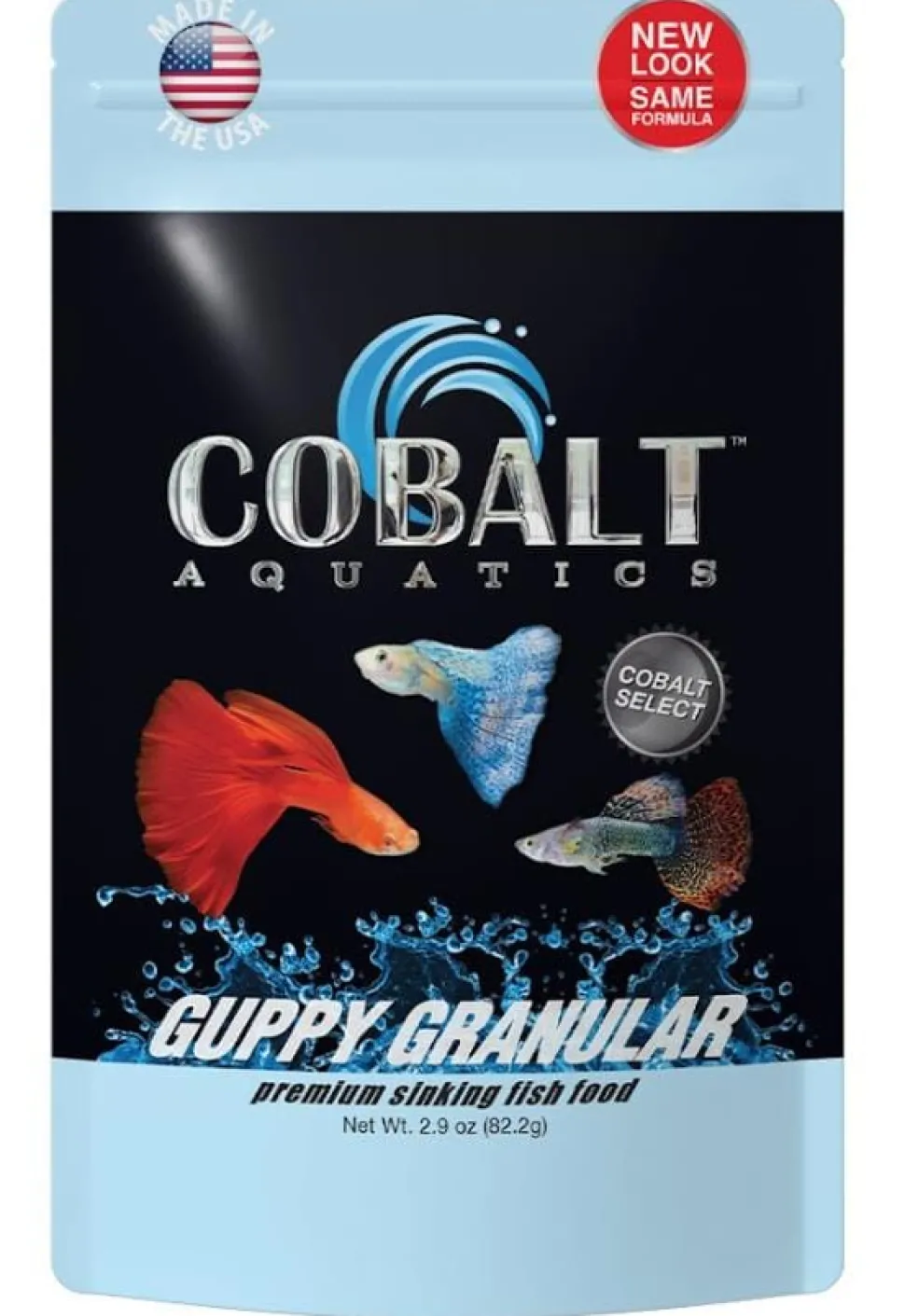 Cobalt Aquatics Guppy Granular Pellets Freshwater Fish Food - 2.9 Oz