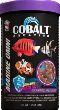 Cobalt Aquatics Marine Omni Salwater Flakes Fish Food - 1.2 Oz