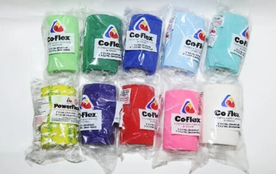 Coflex-Vet Cohesive Bandage - Assorted Neon - 4 In X 5 Yd - 18 Pack