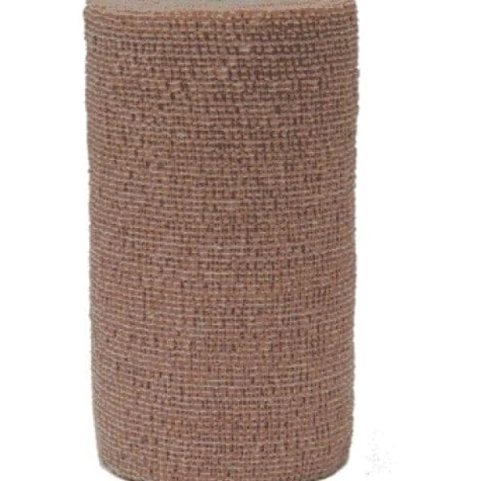 Coflex-Vet Cohesive Bandage - Tan - 4 In X 5 Yd - 18 Pack