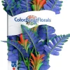 Colorburst Florals Butterfly Sword Silk Plastic Aquarium Plant - Blue - Large