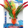 Colorburst Florals Ferndale Silk Style Plastic Aquarium Plant - Red - Mini