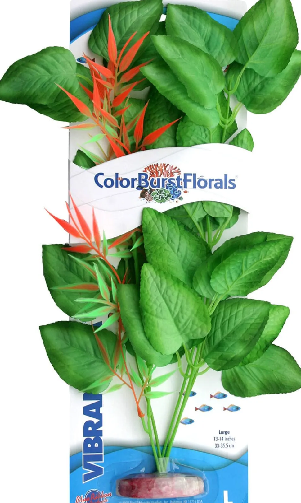 Colorburst Florals Marshwood Silk Style Plastic Aquarium Plant - Green - Large