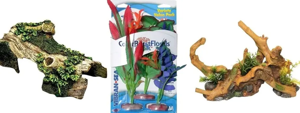 Colorburst Florals Plant Variety Pack Plastic Aquarium Plant - Multi - Medium