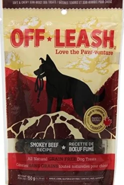 Complete Natural Nutrition Off Leash Mini Trainers Grain Free Smokey Beef Chewy Dog Treats - 5.3 oz Bag