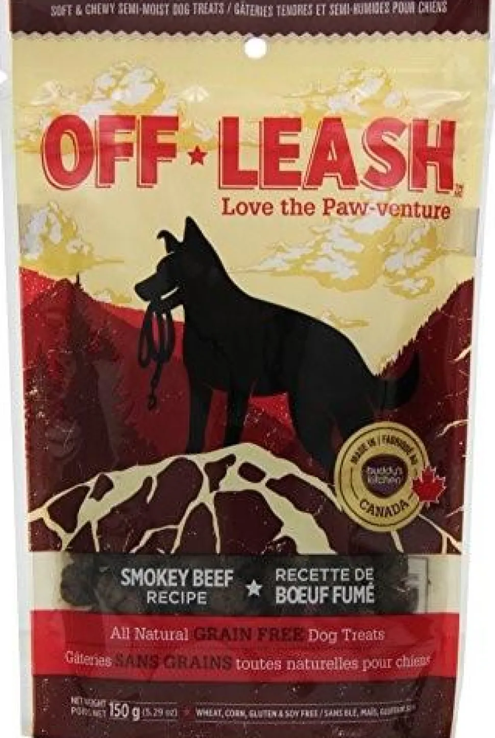 Complete Natural Nutrition Off Leash Mini Trainers Grain Free Smokey Beef Chewy Dog Treats - 5.3 oz Bag