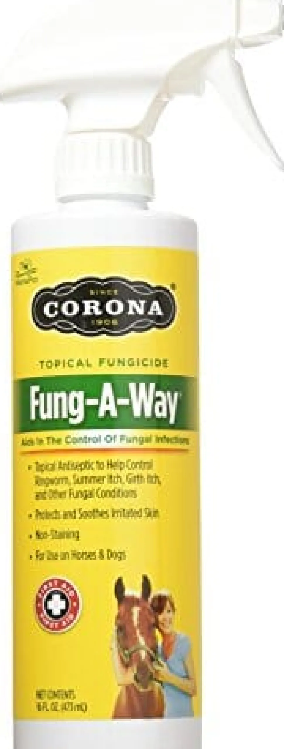 Corona Fung-A-Way Topical Fungicide Veterinary Supplies Sprays/Daubers - 16 Oz