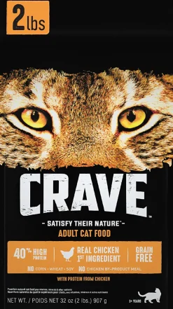 Crave Grain-Free Premium Chicken with Protein Dry Cat Food - 2 lb Bag