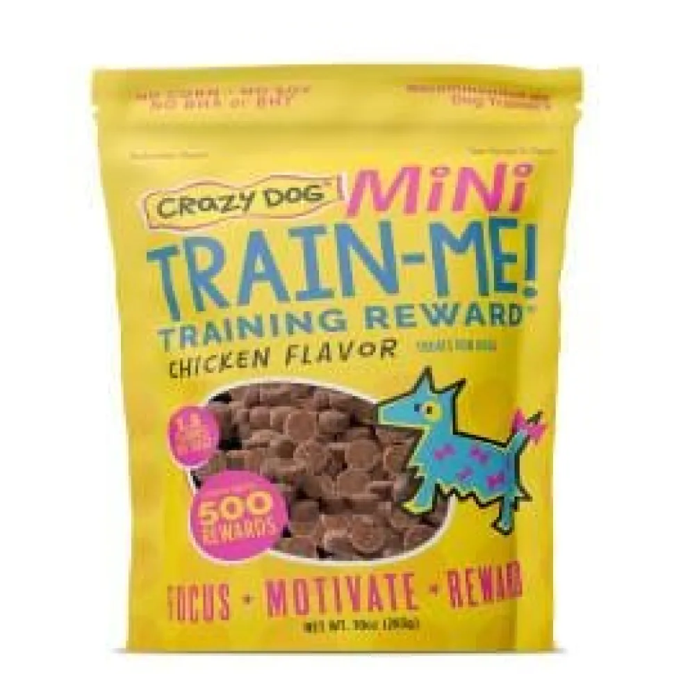Crazy Dog Train Me Chicken Soft and Chewy Dog Treats - Mini - 10 Oz