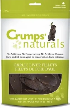 Crumps' Naturals Garlic Liver Fillets Chewy Dog Treats - 11.6 oz Bag