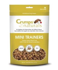 Crumps' Naturals Mini Trainers Freeze-Dried Beef Liver Freeze-Dried Dog Treats - 1.7 oz Bag